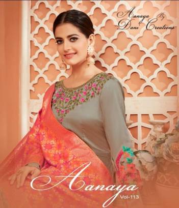 Aanaya Vol 113 By Twisha Designer Partywear Silk Gown Collection